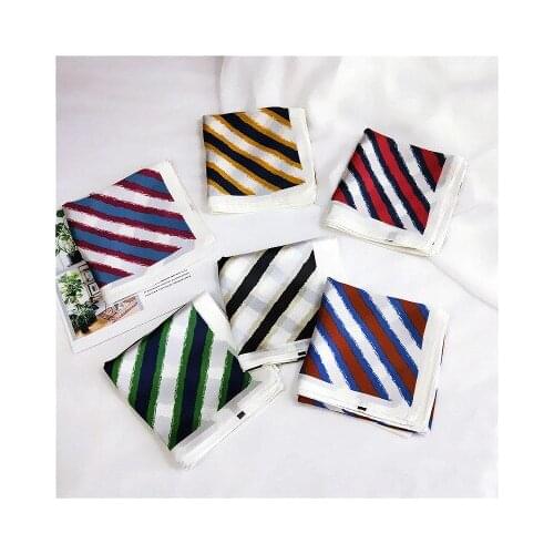 70*70cm New Striped Small Scarf Small Scarf Womens All-match Korean-Style Changeable Scarf Neckerchief women