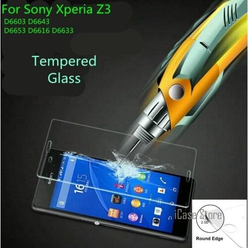 9H Premium Tempered Glass For Sony Xperia Z3 L55 Screen Protector Film FOR sony z3 l 55 d6603 d6643 d 6603 6643 case cover