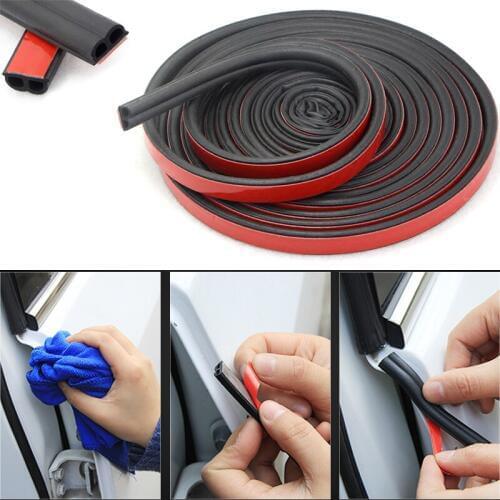B type Door Seal Car Sound Insulation Car Door Sealing Strip Rubber Weatherstrip Edge Trim Noise Insulation Stickers Accessories