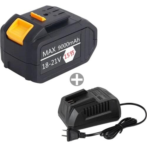 Large Capacity 18V Electric Wrench Battery And Charger Set Rechargeable Lithium Battery Pack 18650 Battery Pack Tool Accessories