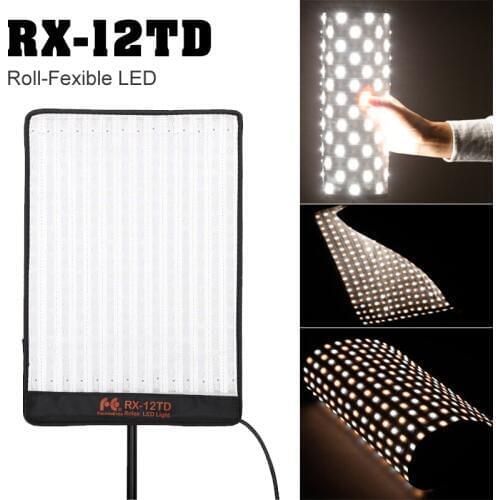 Falcon Eyes 50W Photo Light Waterproof Portable LED Photo Light 280pcs Flexible LED Photo Panel Light Mat Lamp RX-12TD