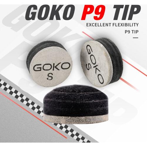GOKO P9 Tip S/M/H Billiard Tip 10mm 11mm 11.5mm 13mm Tip Selected Pig Skin Multi-layered Accessories for Snooker Pool Cue
