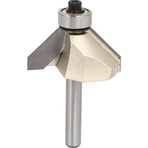 1/4-inch Shank 5/8-inch Cutting Length Ball Bearing 45 Degree Chamfer Router Bit
