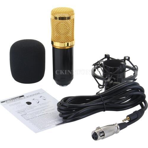 50Pcs/Lot BM800 Condenser Microphone Pro Audio Studio Vocal Recording Mic For Radio KTV Karaoke