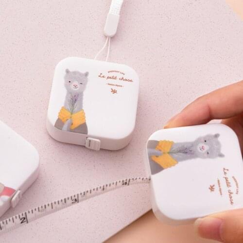 Lovely Tape Measure Candy Color Leather Ruler Box Portable Fashion Design School Supply Student Gift 1.5m