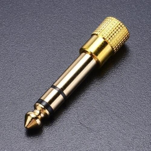 Small to Big 3.5mm to 6.35mm Connector For Headphone Amplifier Audio Adapter Converter Audio Jack Compatible For Headphone