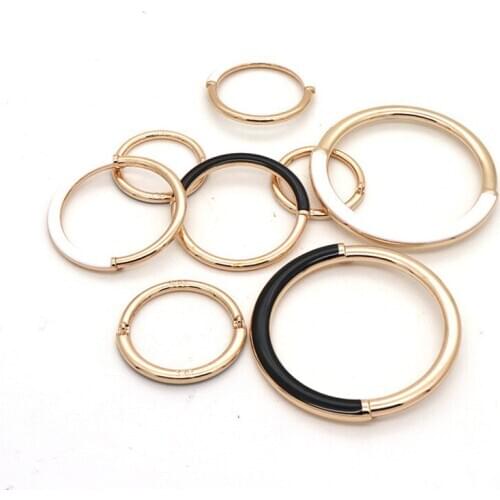 Fashion Metal Round O Ring Alloy Buckle For Overcoat Bag Scarf Decoration Crafts DIY Sewing Accessories 50PCS