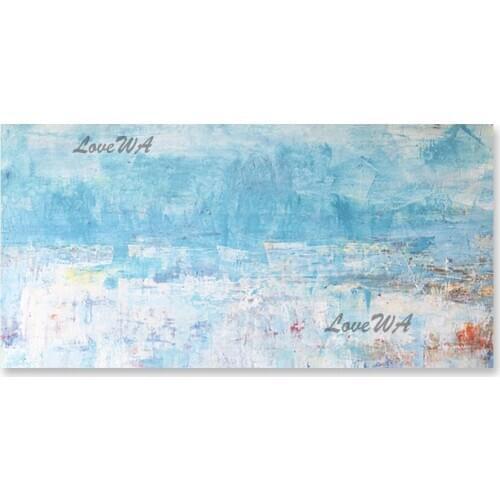 Home Wall Decoration Simple Light Color Canvas Roll Abstract Oil Painting Pieces Artwork Wall Hanging Picture Art For Hotel Hall