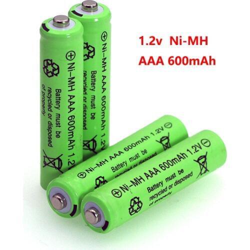 1.2v NI-MH AAA Batteries 600mAh Rechargeable nimh Battery 1.2V Ni-Mh aaa For Electric remote Control car Toy RC ues