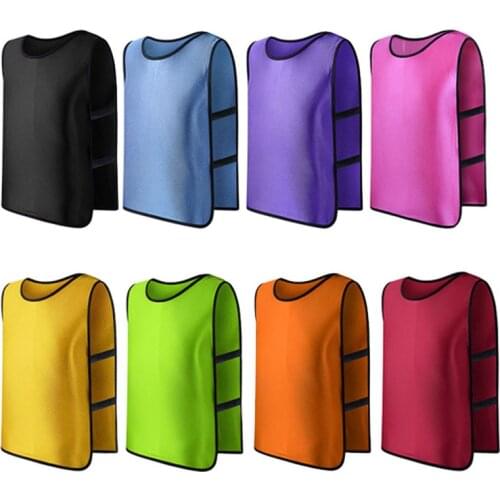 New Team Football Soccer Training Adults Pinnies Jerseys Scrimmage Vest Plus Size