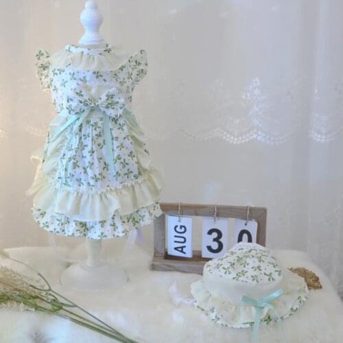 Luxury Dog Dresses XS For Small Dogs Chihuahua Pomeranian Shihtzu Schnauzer Summer Princess Dress Cat Clothes Pet Skirt With Hat