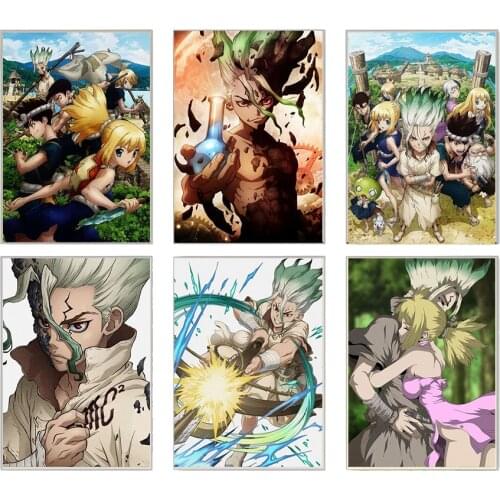 Anime Stone Fairy Poster Comic Canvas Painting Poster Childrens Room Living Room Wall Artist Home Decoration Painting