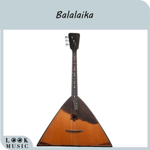 NAOMI Russian Music Instrument Balalaika Spruce Triangular Shape 3 Strings Music Instrument
