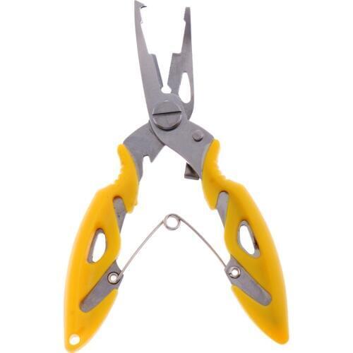 Fishing Lure Plier Split Ring Hook Remover Fishing Scissor Line Cutter with Comfortable Handle Multi-function Fishing Tool