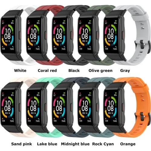 16mm High-Quality Watchband Spare Parts Split Silicone Watch Strapfor Huawei Band6, Honor Band 6