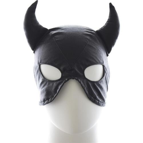 SM Leather Padded Hood Blindfold,Head Restraints Harness Mask, BDSM Bondage Gimp, Halloween Cosplay Mask Sex Toys For Couples