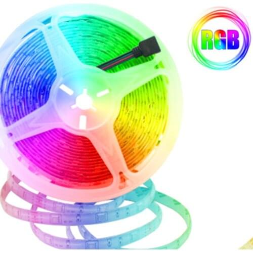 LED Strips Lights RGB 5050 Waterproof SMD DC 12V 5M 10M15M 20M Decoration String Diode Flexible Ribbon Adapter Plug+IR Contoller