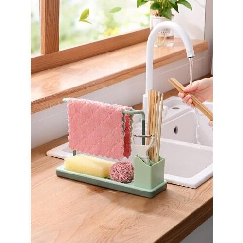 Telescopic Sink Shelf Kitchen Sinks Organizer Soap Sponge Holder Sink Drain Rack Storage Basket Kitchen Gadgets Accessories new