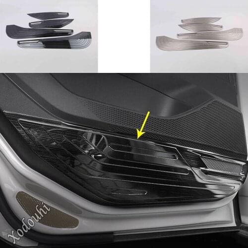For Volkswagen VW T-cross Tcross 2018 2019 2020 2021 Stainless Steel Inner Inside Side Door Cover Anti Kick Frame Trim Panel