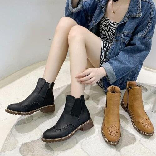 2021 Women Boots Fashion Sock Patent Leather Black Booties Shoes Platform Flat Motorcycle Knitting Boots Women Big Size