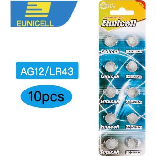 10pcs AG12 Battery LR43 SR43 260 386 Cr2016 1.5V Alkaline Battery for Watch Toy Coin Button Cell Battery 1.5V Lithium Batteries