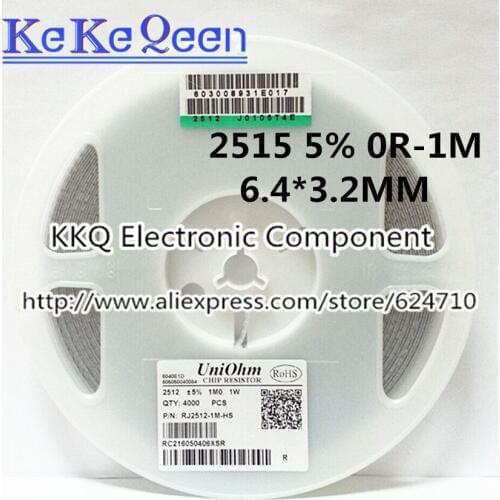 100PCS/LOT 2512 5% J 6432 6.4*3.2 5.1K 5K1 5.6K 5K6 6.2K 6K2 6.8K 6K8 7.5K 7K5 8.2K 8K2 9.1K 9K1 10K 11K 12K 13K 15K 16K 18K 20K