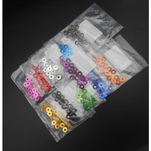 220Pcs M5 5MM Aluminum Countersunk Washer Royal Blue Orange Black Golden Red Green Titanium Gray Pink Sky Blue Silver Purple NEW