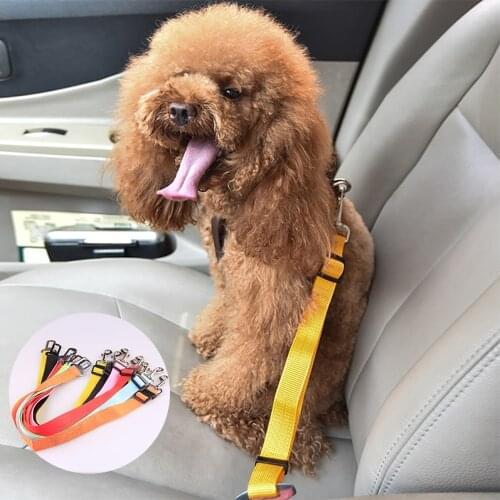 Pet Vehicle Seat Belt Leash Adjustable Dog Cat Car Safety Belt for Dogs Travel Traction Collar Harness Dog Lead Clip Pet Product