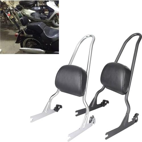 Motorcycle Rear Passenger Sissy Bar Luggage Rack Backrest Pad Cushion For Harley Sofitail 2006-2015 & Fatboy/Fatboy Lo 2007-2016