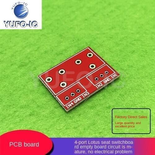 Free Ship 5pcs 4-Port Lotus Seat Switchboard Empty Board PCB Board