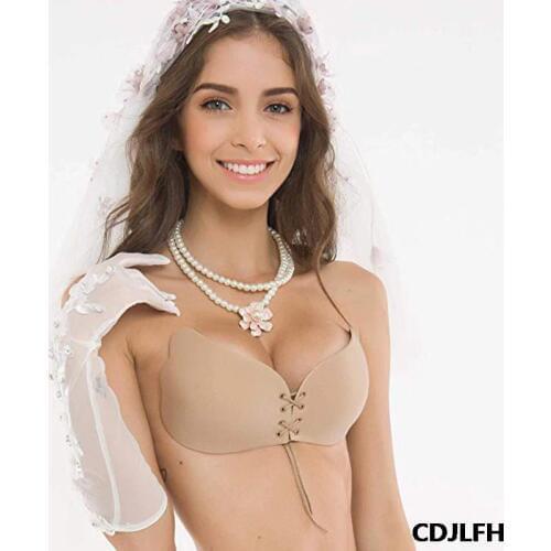 Self-Adhesive Strapless Bra Bandage Blackless Fly Bra Push Up Bras For Women Invisible Rabbit Bra Seamless Sticky Wedding Party