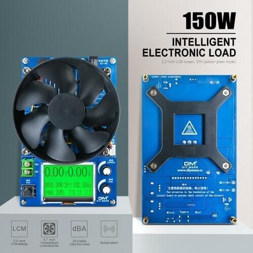 150W Digital battery capacity tester voltmeter adjustable constant current electronic load charger indicator US EU Plug