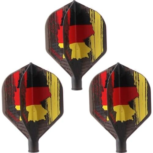 CUESOUL TERO AK4 Dart Flights Standard Shape German Flag Design,Set of 3 pcs