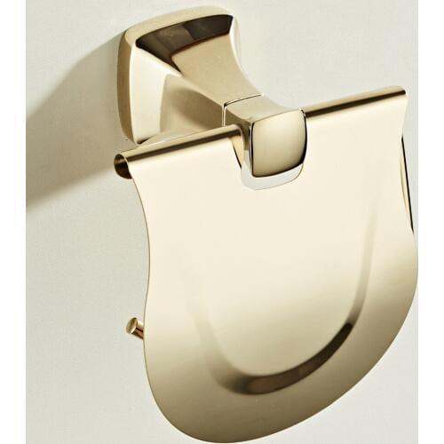 Vidric Toilet Paper Holder Gold Bathroom Accessories WC Roll Paper Holder Wall Mounted for Toilet Paper Bathroom Hardware ELF858