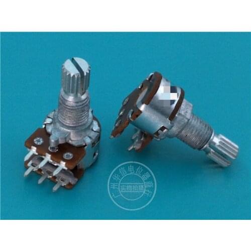 5pcs for ALPHA RV122F 125G double potentiometer B20K handle length 15MM flower