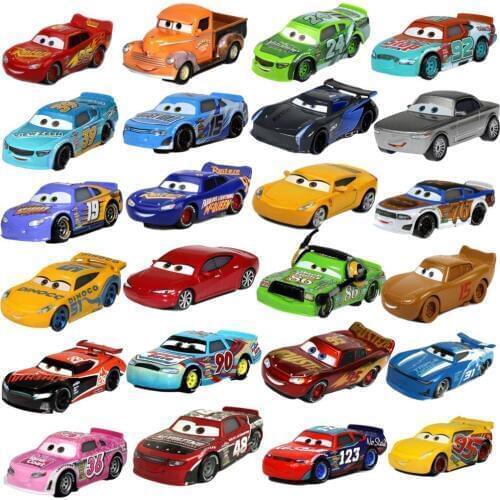 1:55 Disney Pixar Cars 2 3 Lightning McQueen Ramirez Action Figure Toys Diecast Vehicle Metal Alloy Boy Kid Toys Christmas Gift