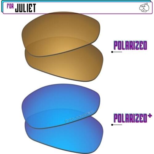 EZReplace Polarized Replacement Lenses for - Oakley Juliet Sunglasses - BlueP Plus-GunmetalP