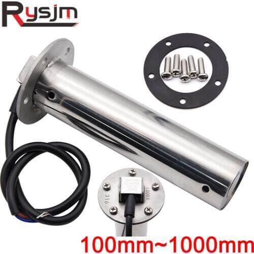 HTG Sewage Level Gauge Sensor 100/125/200/250/300/350/400/450/500/600mm fit 0-190ohm Sewage Meter Sending Unit For Boat Car