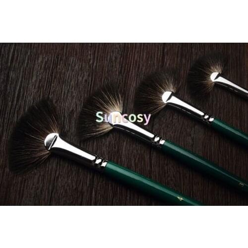 HWAHONG Artist Painting Paint Brushes Fan Shape Brush 235 Series, Badger Hair Brush,Art Supplies