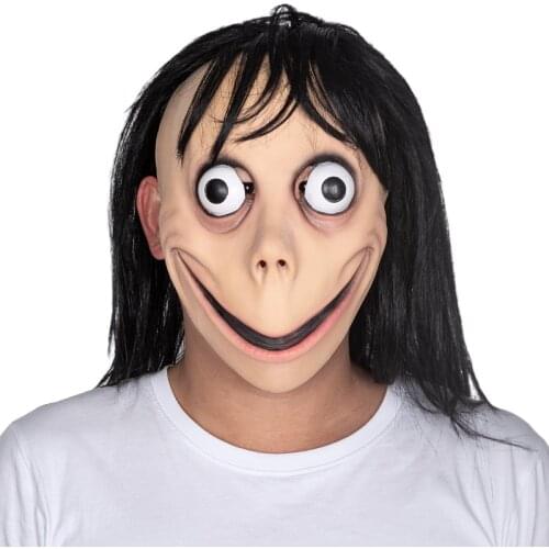 Momo Mask Halloween Horror Party Dress Up Evil Latex Headgear Game Challenge Cosplay Terror Clothing Props