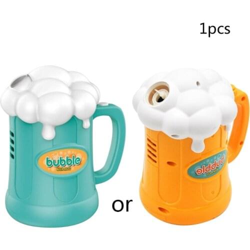 Music Bubble Machine Beer Mug Bubble Maker Swimming Pool Toys Playset Kits H055
