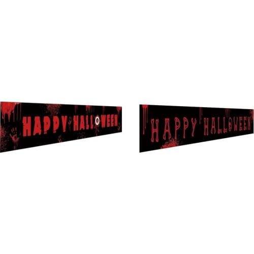 Extra Large Happy Halloween Banner, Halloween Party Decor Supplies, Funny Halloween Terror Bloody Banner