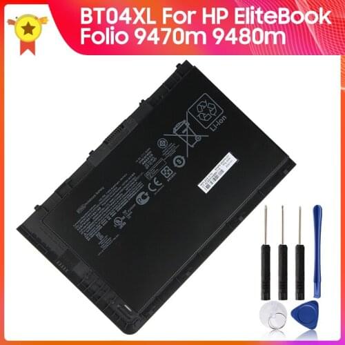 Original Replacement Battery BT04XL For HP EliteBook Folio 9470m 9480m BA06XL H4Q47AA 687945-001 +tools Quality Product 3400mAh