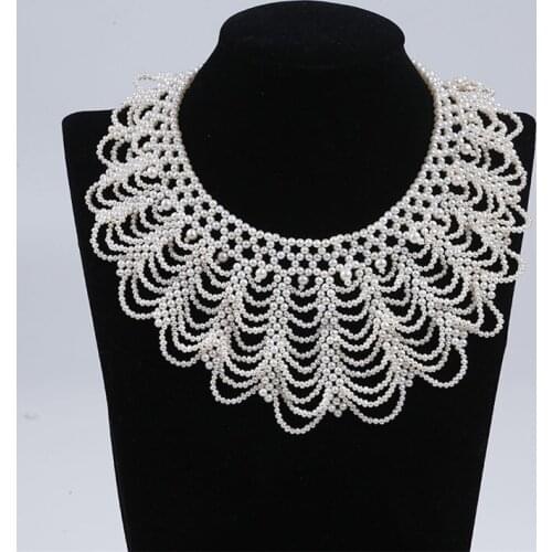 Fashion Handmade Choker Necklace Real Freshwater Pearl For Women