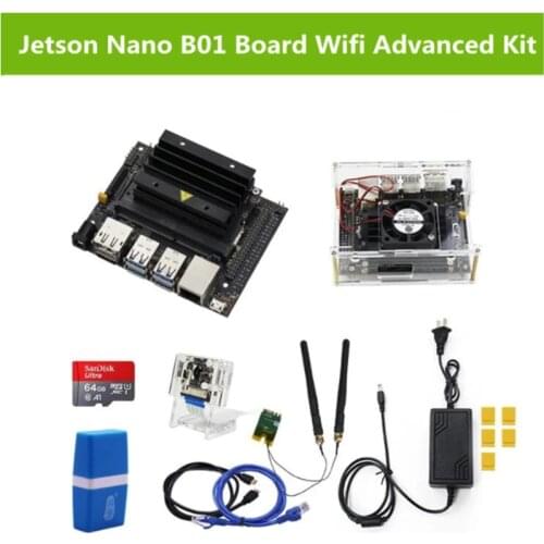 NVIDIA Jetson Nano B01 Board Basic Kit with SD Card Acrylic Case and 5V 4A DC Adapter for Programming Learner DIY Kit