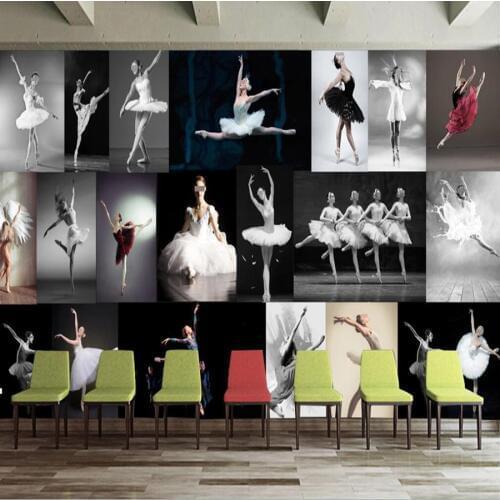 Custom photo wallpaper 3D modern minimalist dance studio ballet yoga studio mural tooling wall decoration mural wallpaper
