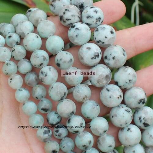 Fctory Price Smooth Natural Tianshan Blue Jaspers Round Beads 15''/ Strand 6-12MM Pick Size For Jewelry Making