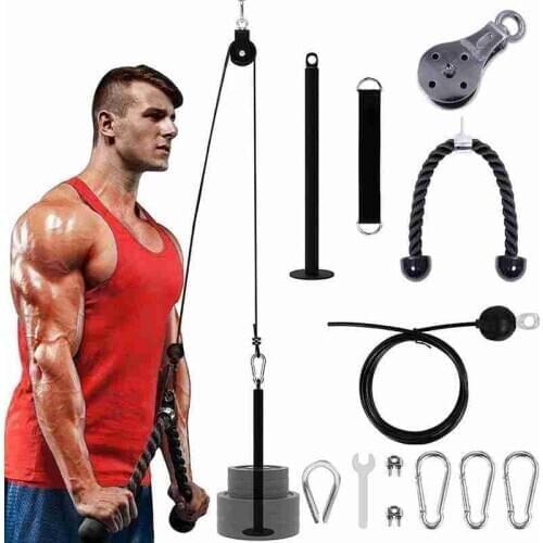 Triceps Rope Pulley Cable Adjustable Biceps Triceps Hand Home Rope Fitness Accessories Training Triceps Equipment Sport
