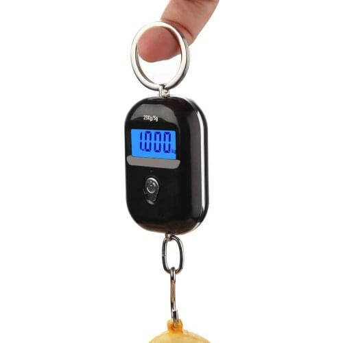 New 25Kg x 5g Digital Hanging Scale Mini Electronic Luggage Hook Scale LCD Backlight Kitchen Steelyard