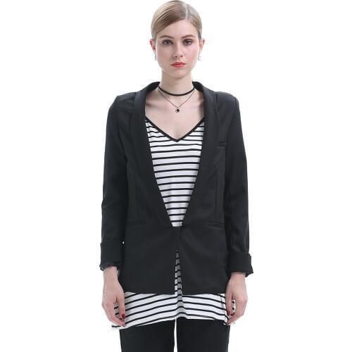 2019 Cotton Pockets Full Jacket Jaquetas Feminino Bomber Casaco Spring And Autumn Temperament Joker Long Fund Brand Suit Coat